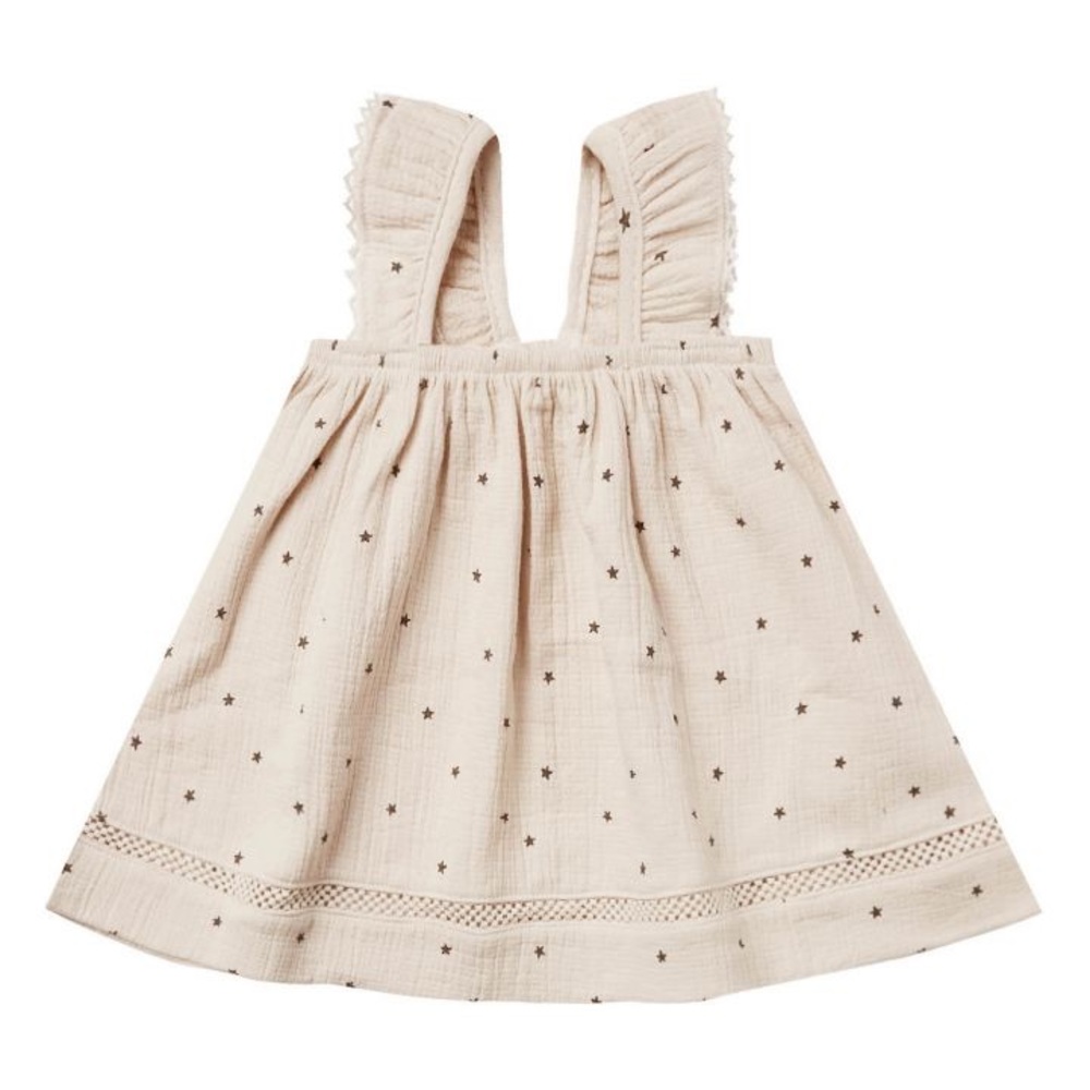Quincy Mae star muslin dress 6-12 months